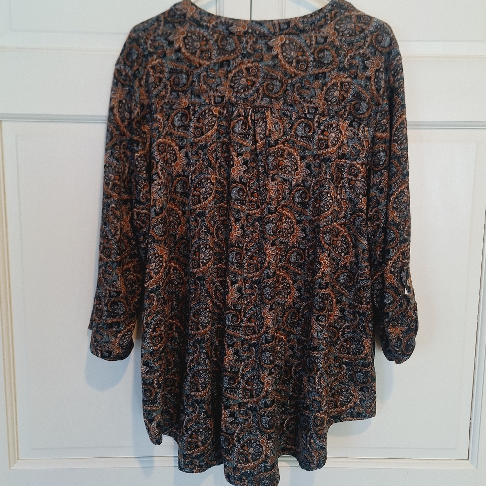NY Collection paisley print top - NWT - Picture 4 of 9